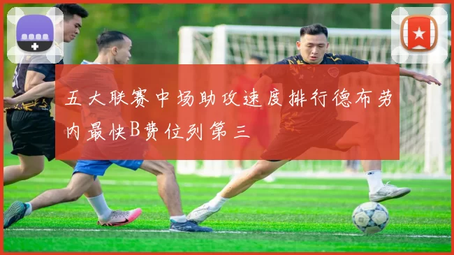 五大联赛中场助攻速度排行德布劳内最快B费位列第三