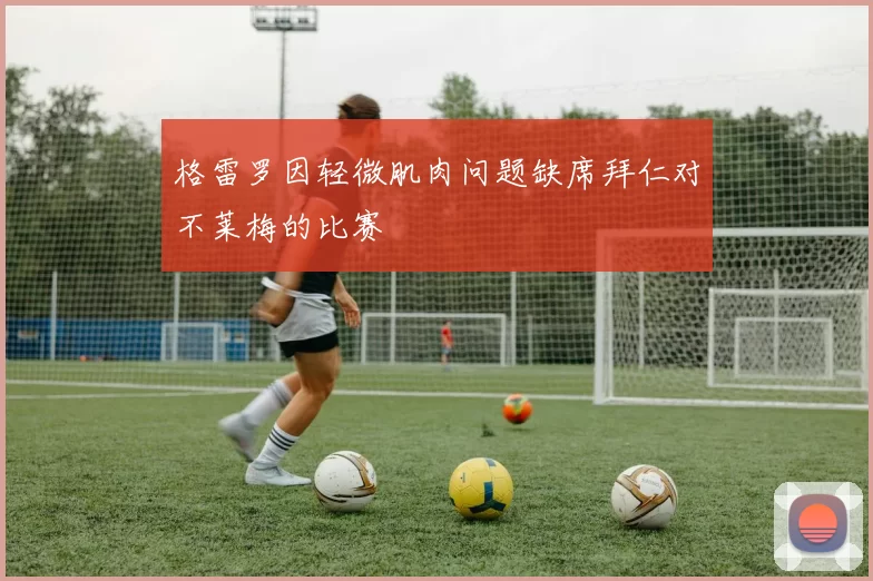 格雷罗因轻微肌肉问题缺席拜仁对不莱梅的比赛